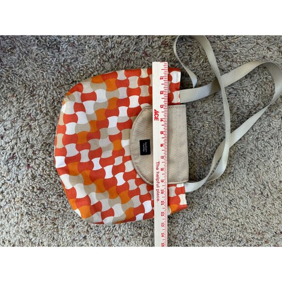 Madison Handbags Retro Orange Tote Bag With Flap & Dual Straps Sewn In USA - Picture 7 of 7